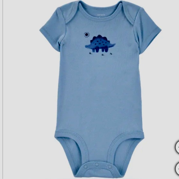 Carter's Baby 4-pack Blue Body Suit Dinosaur. Size 24M, 100% Cotton - Picture 8 of 12